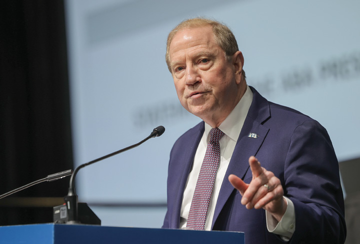 'Our Finest Hour': ABA 'will not shrink from the things we believe in,' President Bill Bay says