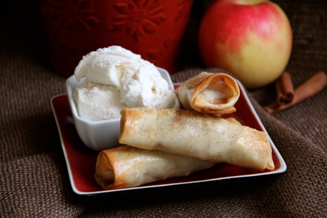 Baked Apple Pie Egg Rolls - Alaska from Scratch