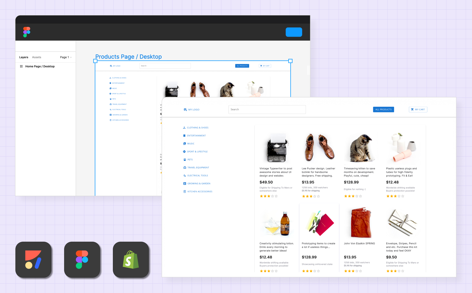 Build a React eCommerce app fast with Figma + Anima + Shopify