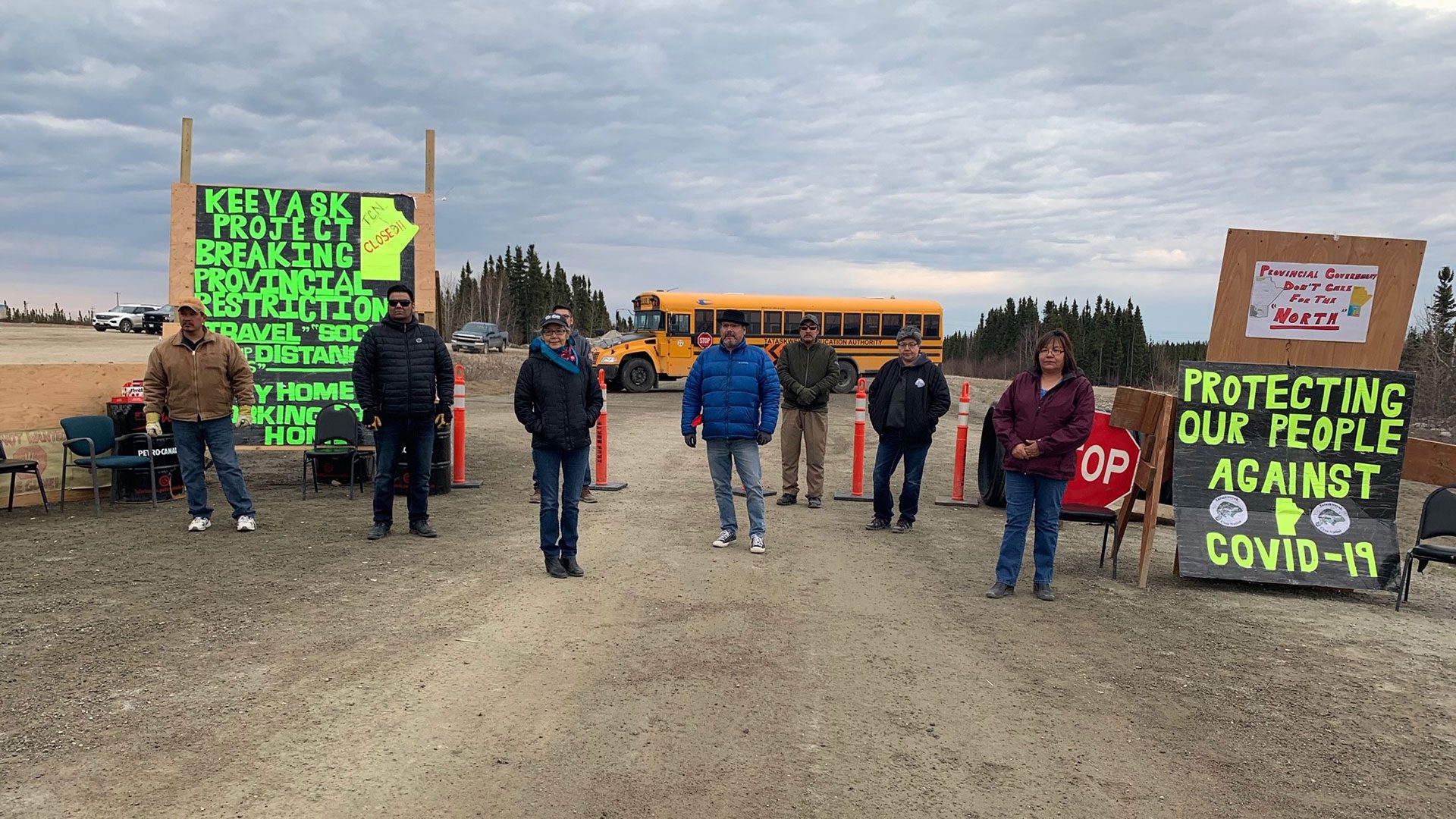 First Nations set up blockades to prevent construction of Keeyask Hydro project - APTN News