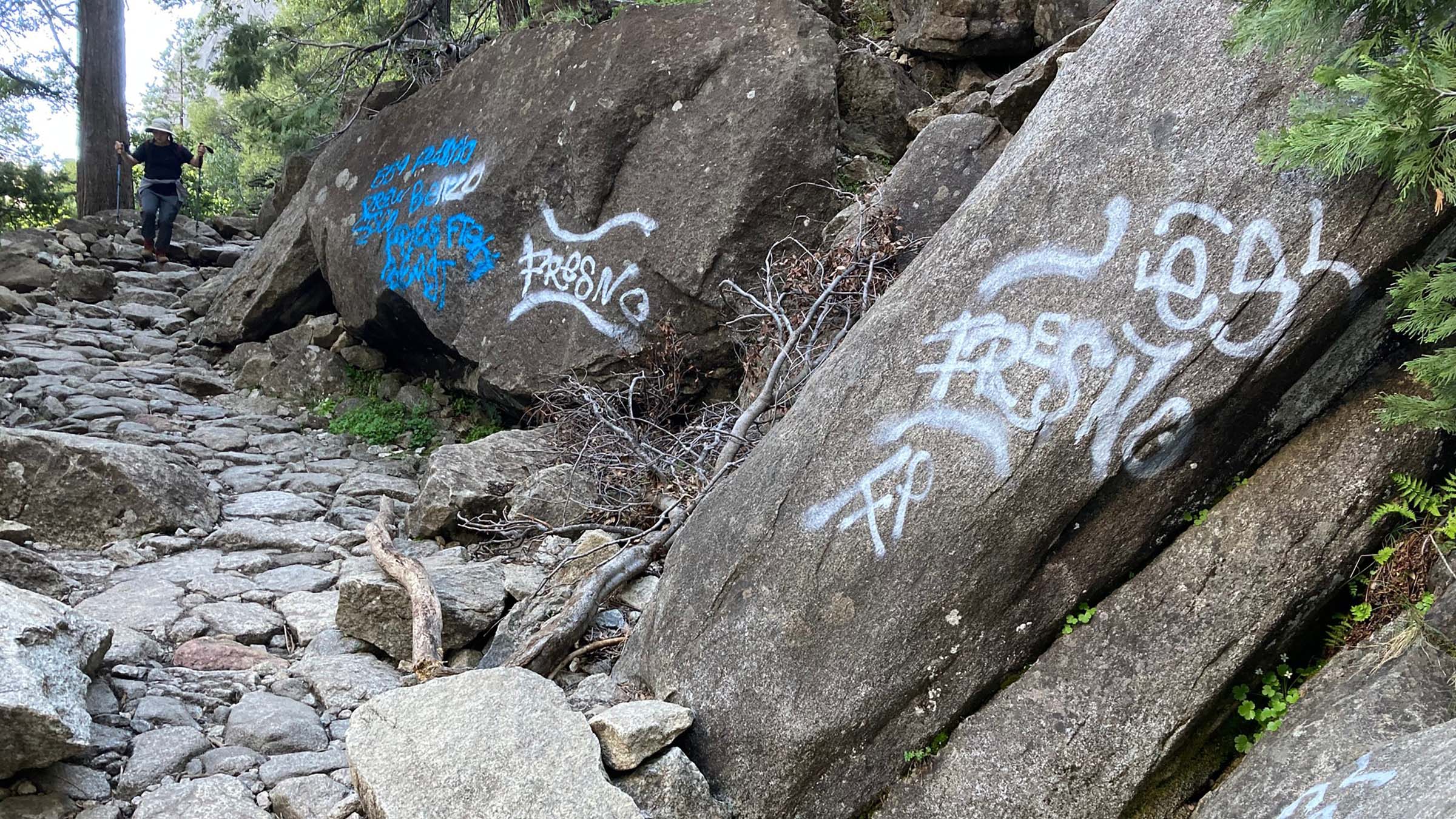 Someone Spray-Painted Graffiti on One of Yosemite’s Most Popular Trails