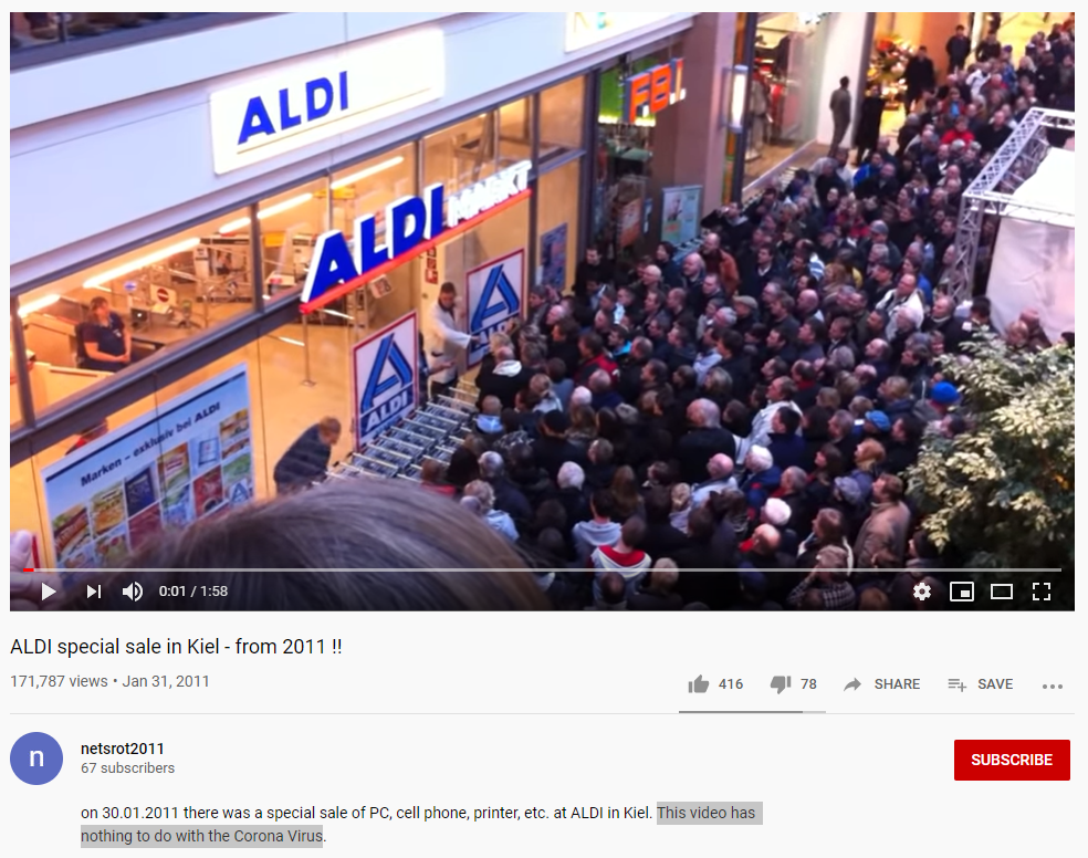 Monitoring And Debunking COVID-19 Panic: The "Haarlem Aldi" Hoax - bellingcat