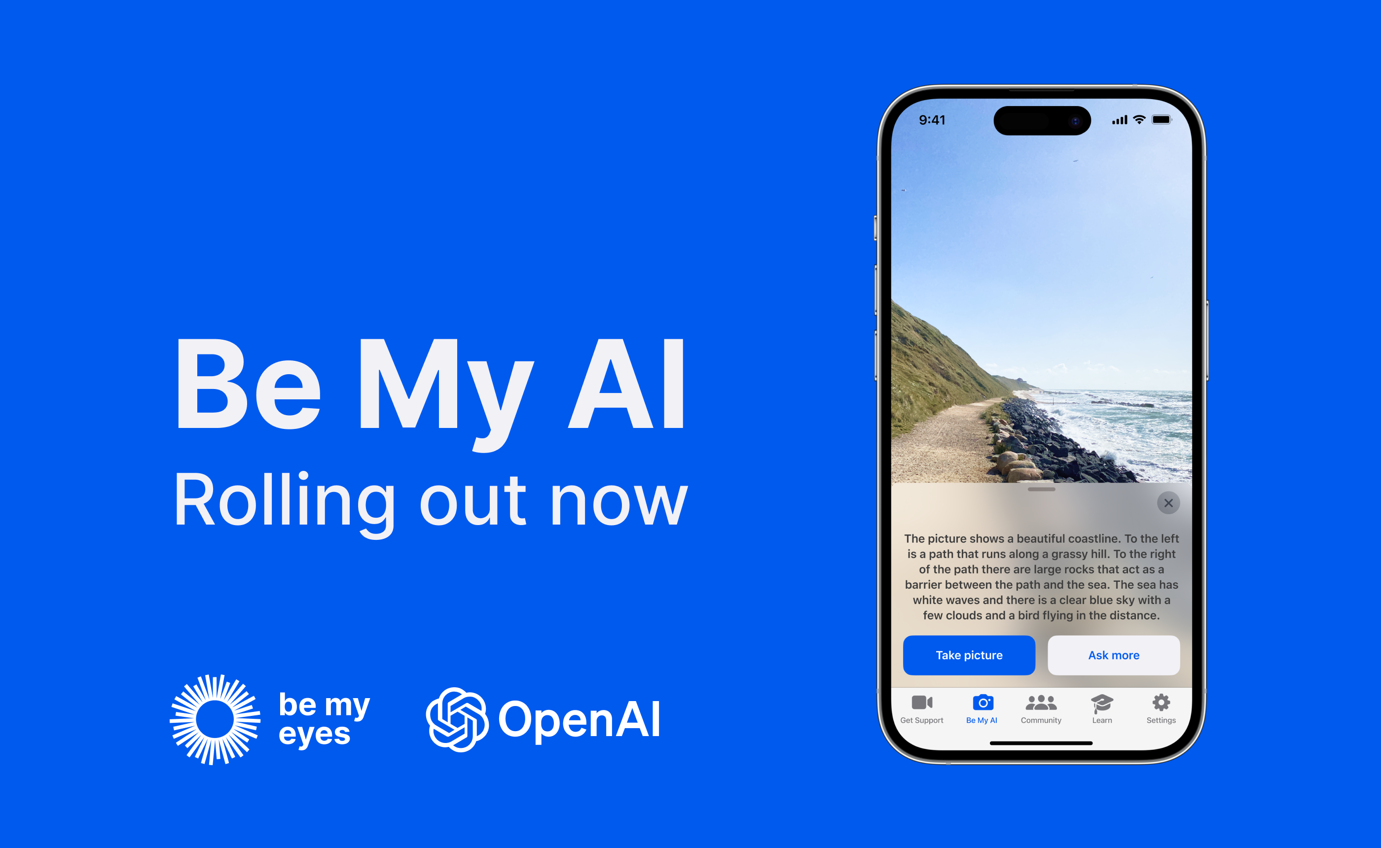 Announcing ‘Be My AI,’ Soon Available for Hundreds of Thousands of Be My Eyes Users - Be My Eyes