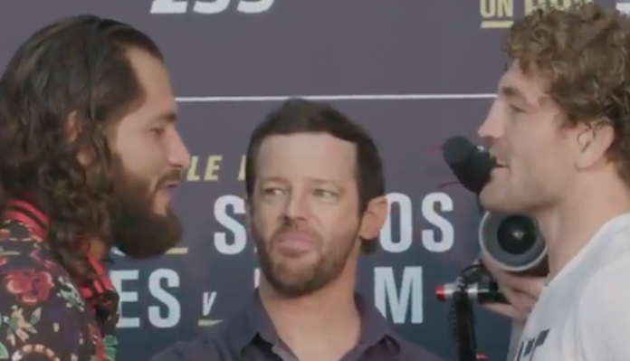 VIDEO | Jorge Masvidal and Ben Askren exchange words during first face-off for UFC 239 | BJPenn.com