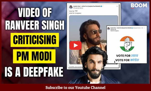 Ranveer Singh Criticising PM Modi Viral Video Is A Deepfake