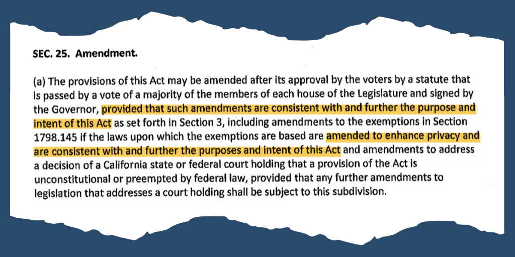 Prop 24 Can Be Amended to Enhance Privacy | Yes on Prop 24