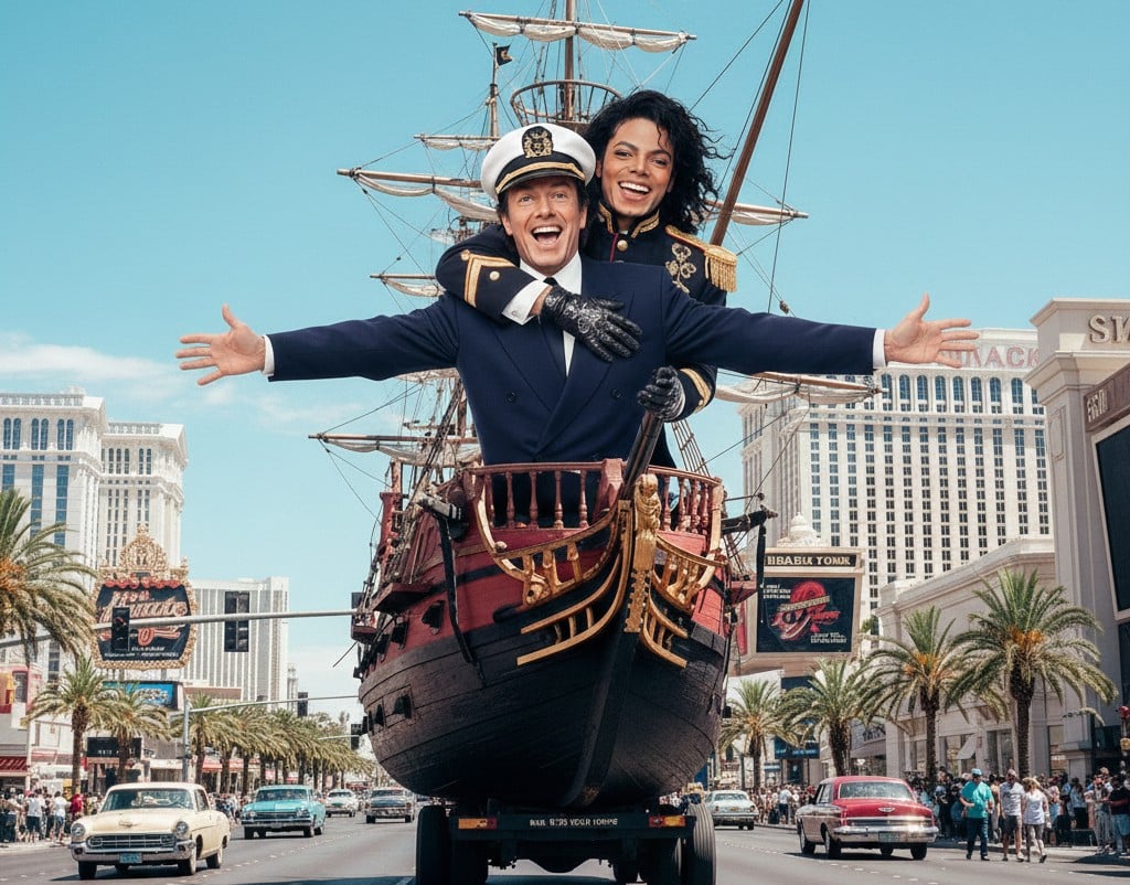 Michael Jackson and Steve Wynn Secretly Rode the TI Pirate Ship Down Vegas Strip - Casino.org