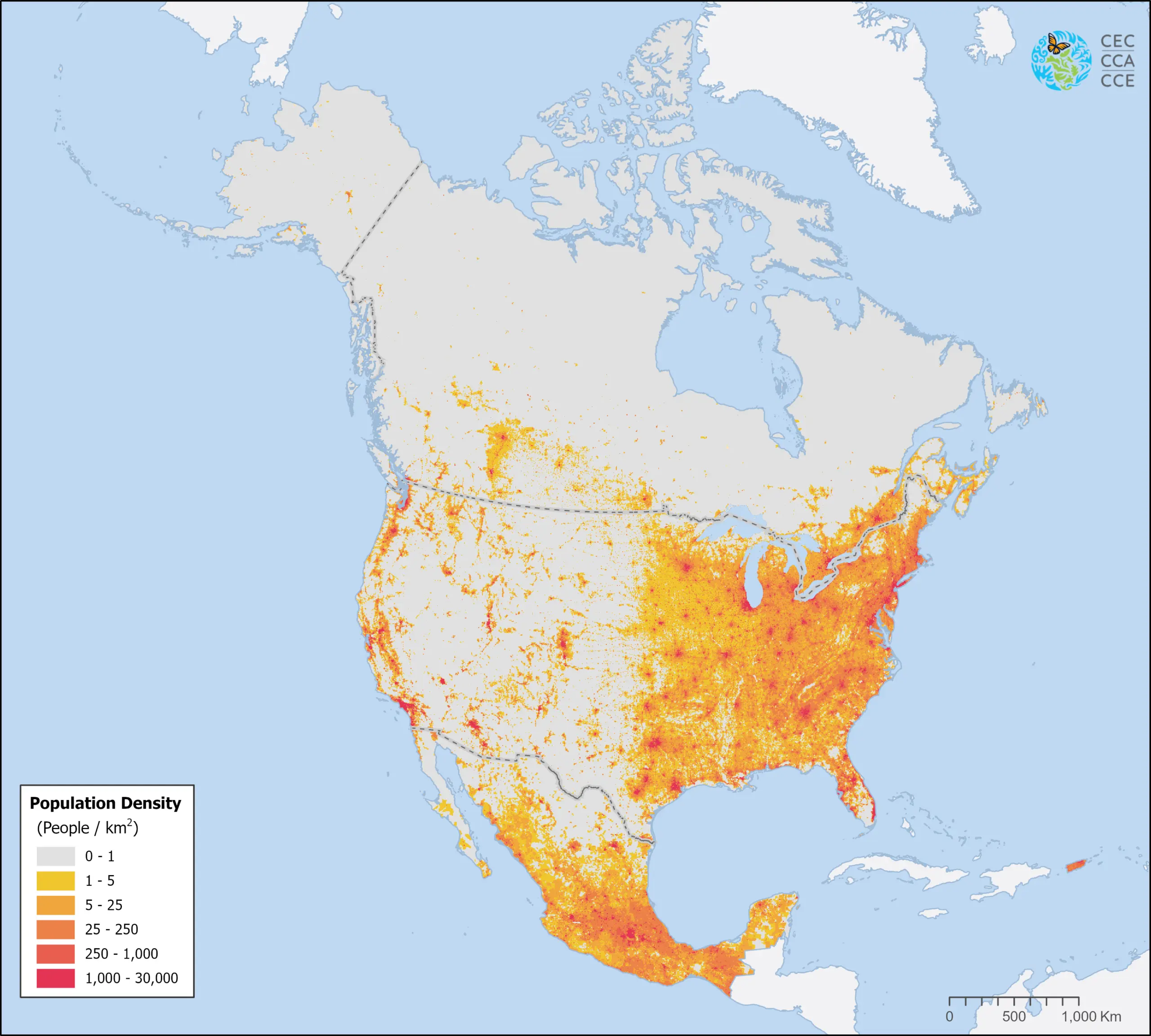 Population Density, 2020
