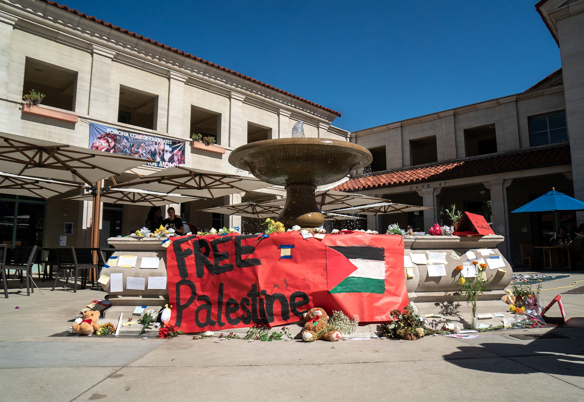Pomona College removes Palestine vigil from campus