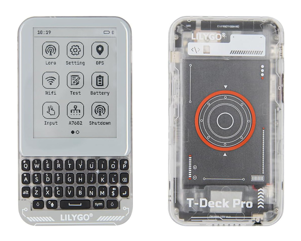 LILYGO T-Deck Pro - An ESP32-S3 LoRa messenger with e-paper touch display, keyboard, and 4G LTE or audio codec option - CNX Software