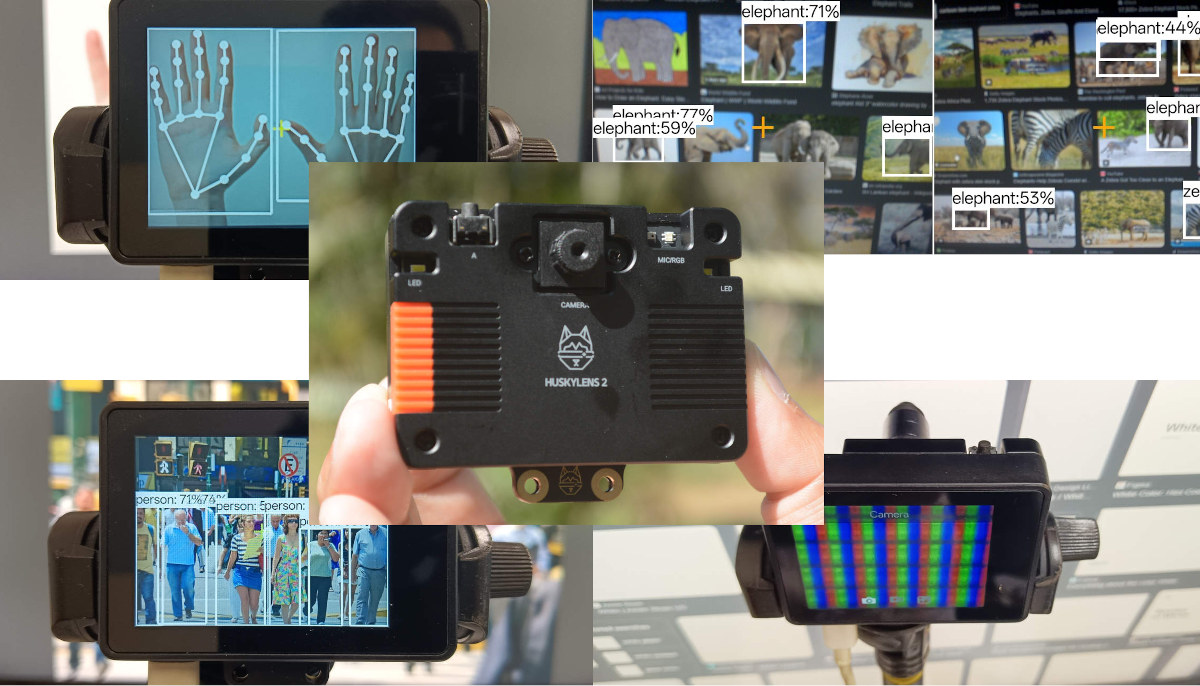 DFRobot HUSKYLENS 2 AI camera review - From built-in AI samples to training a custom model to detect elephants - CNX Software