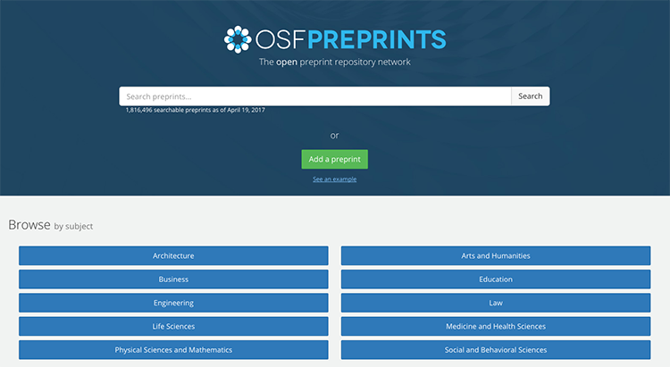 Public Goods Infrastructure for Preprints and Innovation in Scholarly Communication
