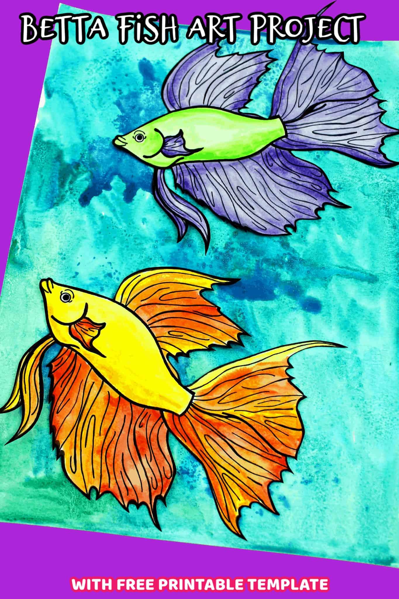 Betta Fish Art Project - Watercolor Fish Painting - Craft Play Learn