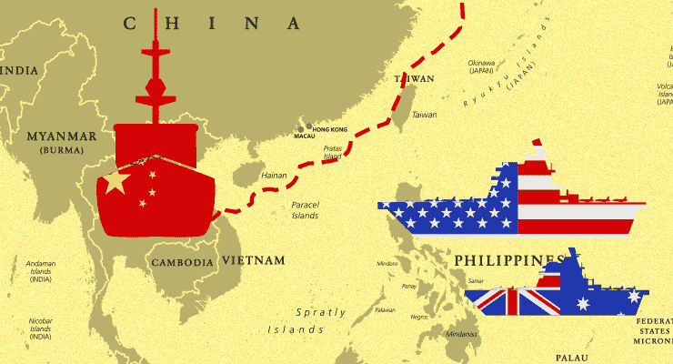 What is Australia doing inside China's exclusive economic zones?