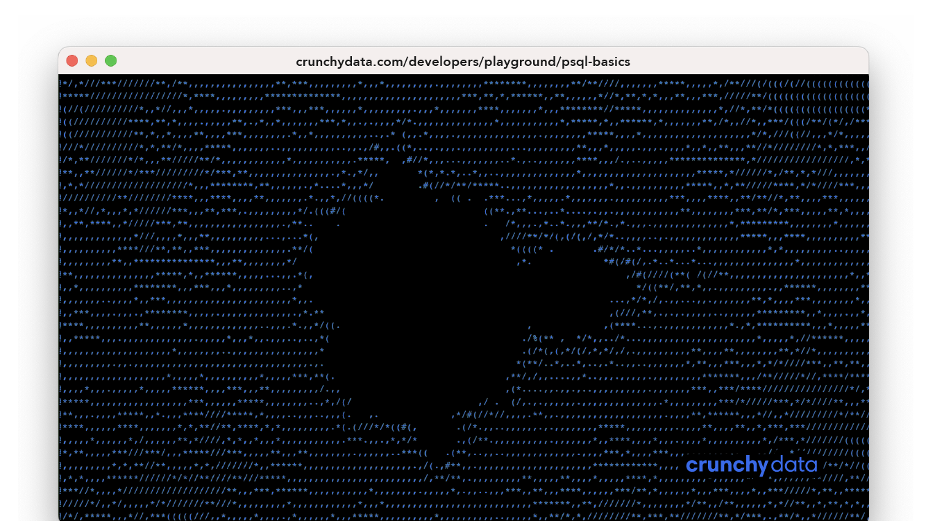 Postgres Playground | Crunchy Data