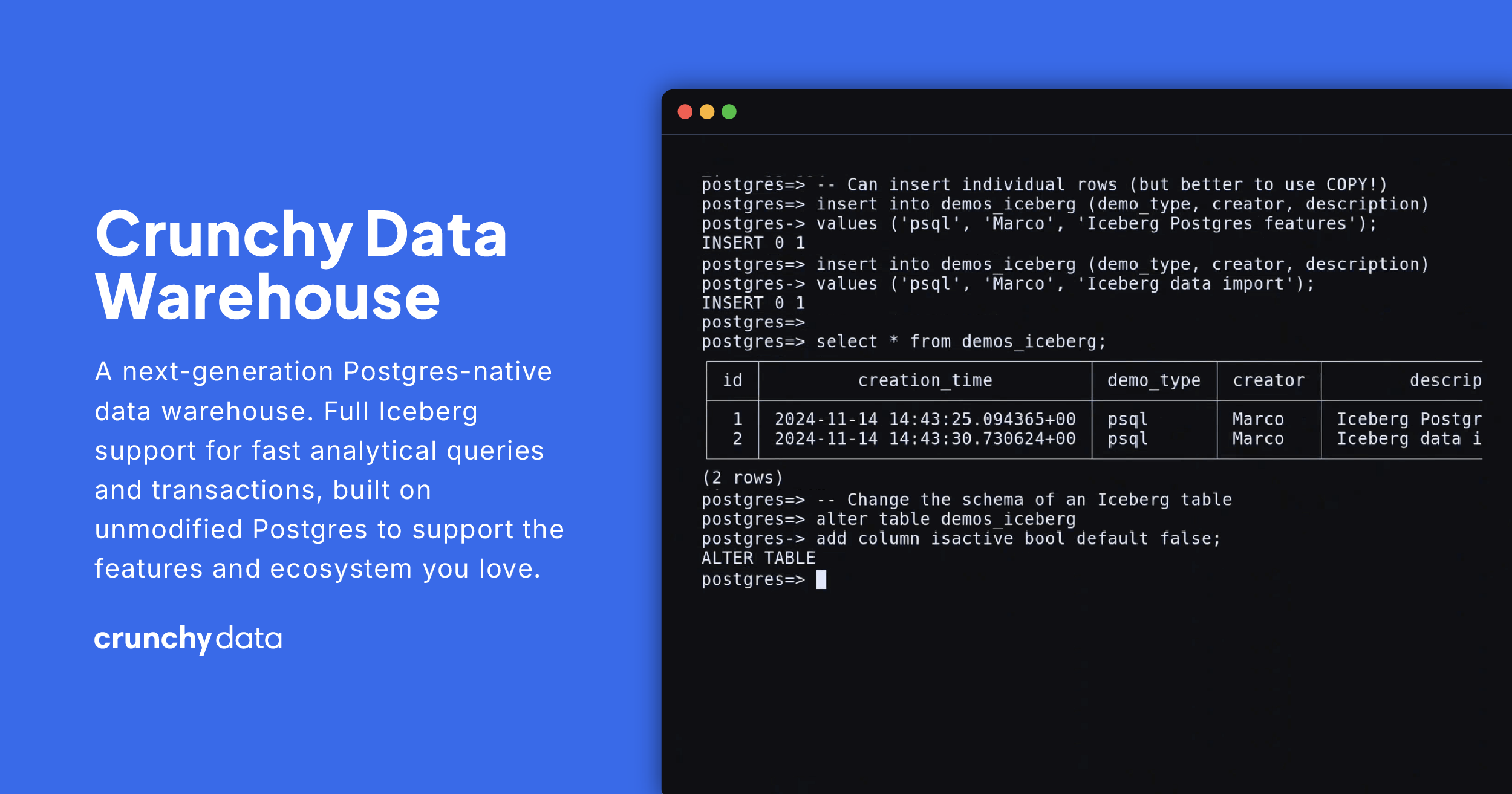 Crunchy Data Warehouse | Crunchy Data