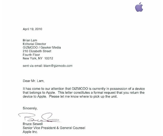 Apple Formally Asks For iPhone Back, Gizmodo Returns It | Cult of Mac