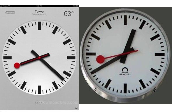 Apple Accused Of Ripping Off iPad Clock Design In iOS 6 From The Swiss | Cult of Mac