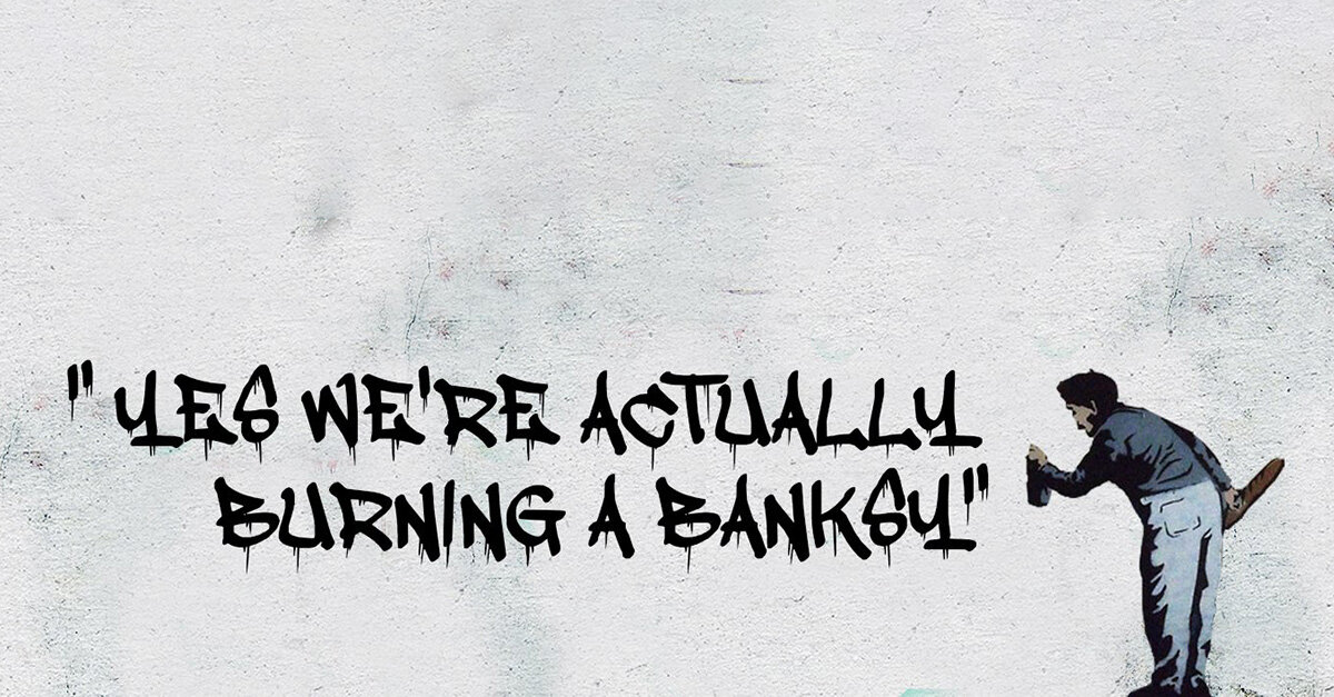 an original banksy has been burnt and digitized as NFT