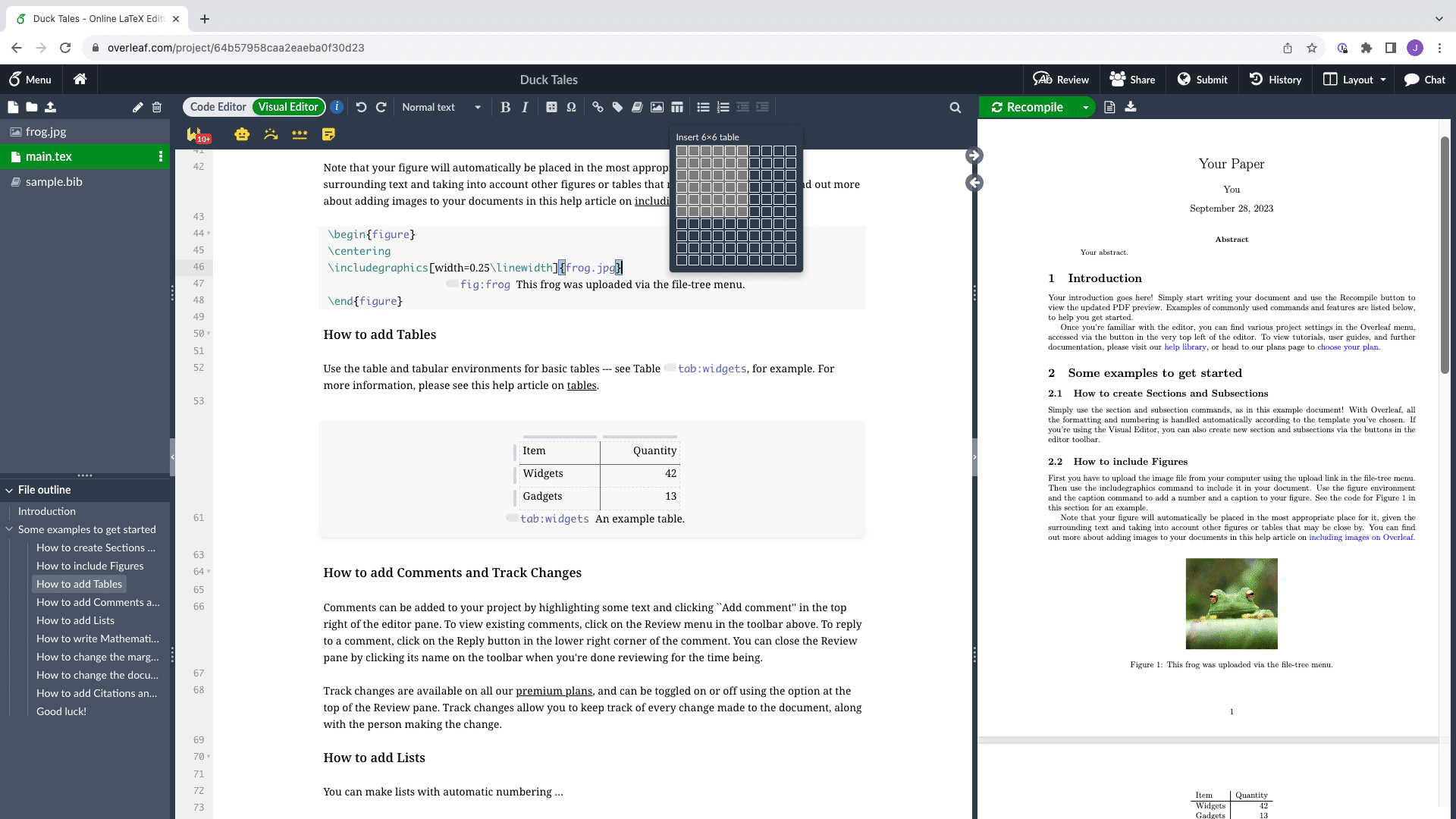 Overleaf delivers code-free table editing in gamechanging upgrade - Digital Science