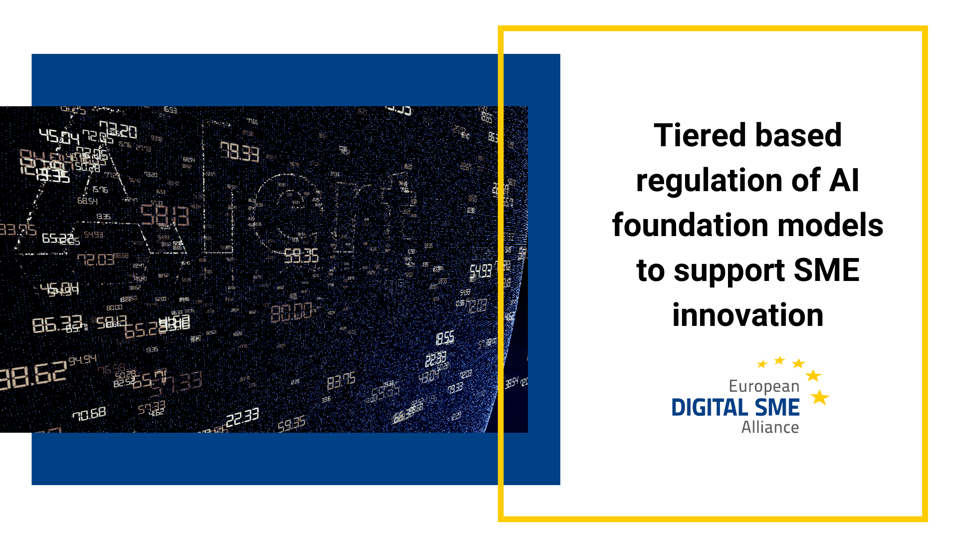 Tiered based regulation of AI foundation models to support SME innovation - European DIGITAL SME Alliance