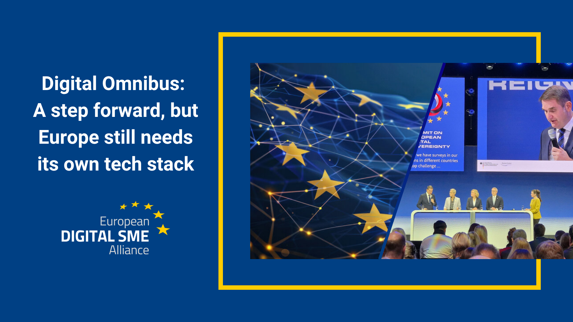 Digital Omnibus: A step forward, but Europe still needs its own tech stack - European DIGITAL SME Alliance