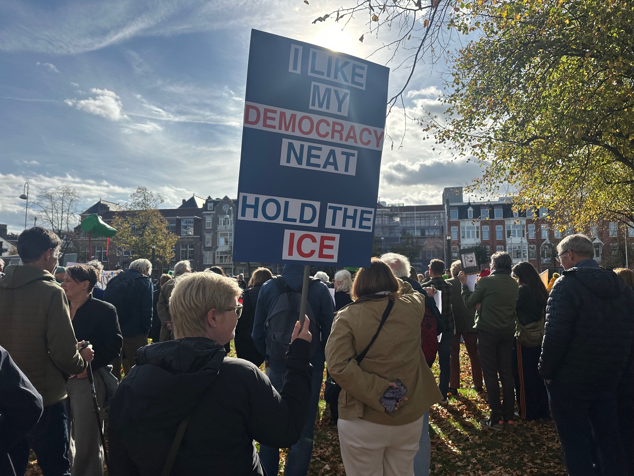 Hundreds gather for Amsterdam's second "No Kings" protest - DutchNews.nl