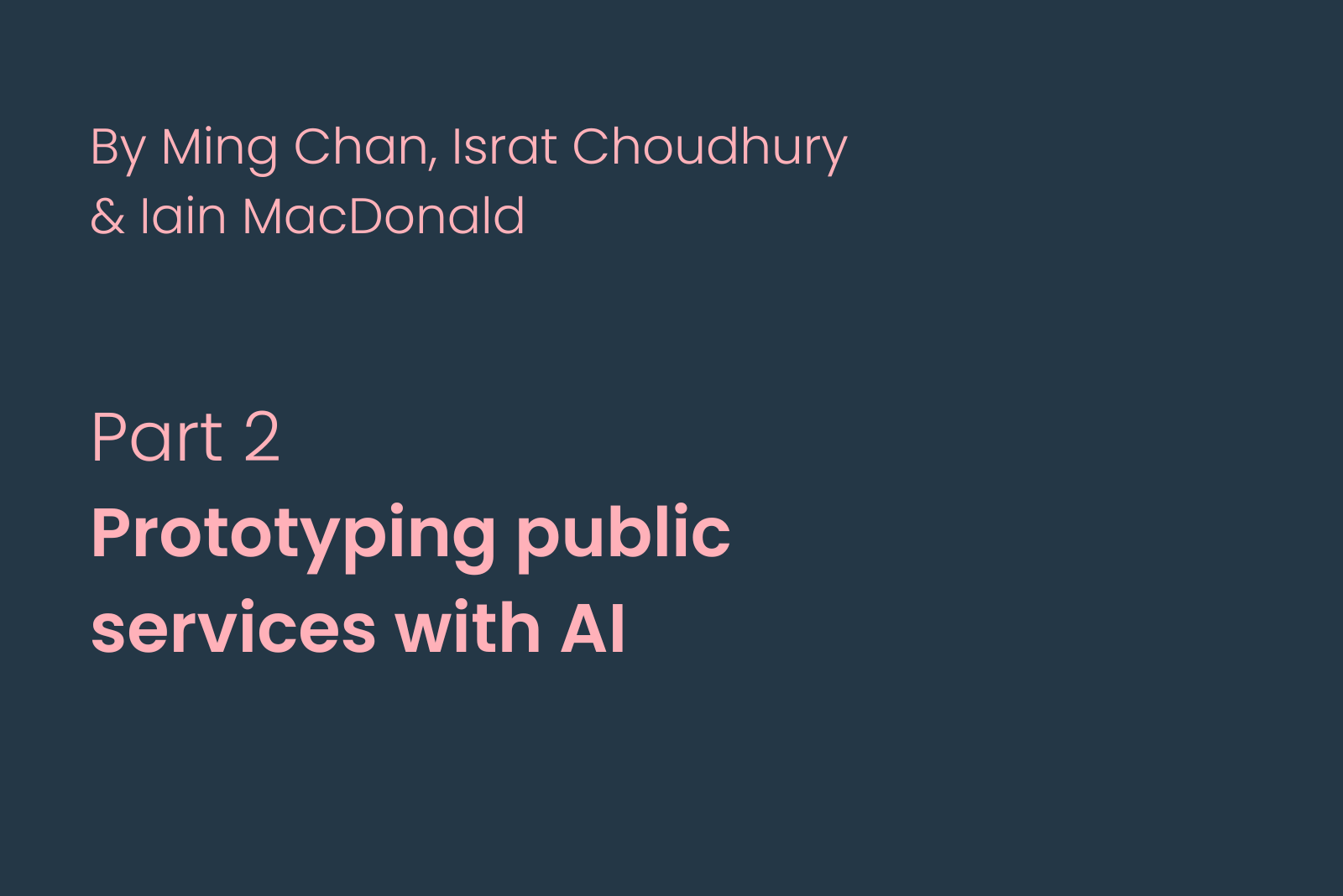 Prototyping public services with AI - the designer's new role: a human in the loop - dxw