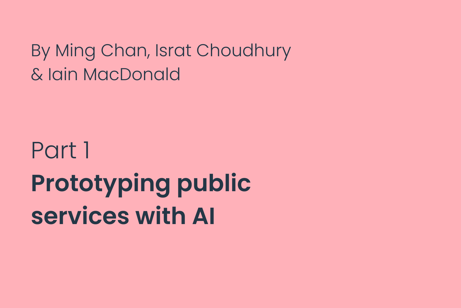 Prototyping public services with AI - practical tips - dxw