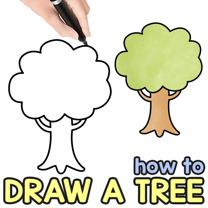 How to Draw a Tree – Step by Step Drawing Tutorial - Easy Peasy and Fun
