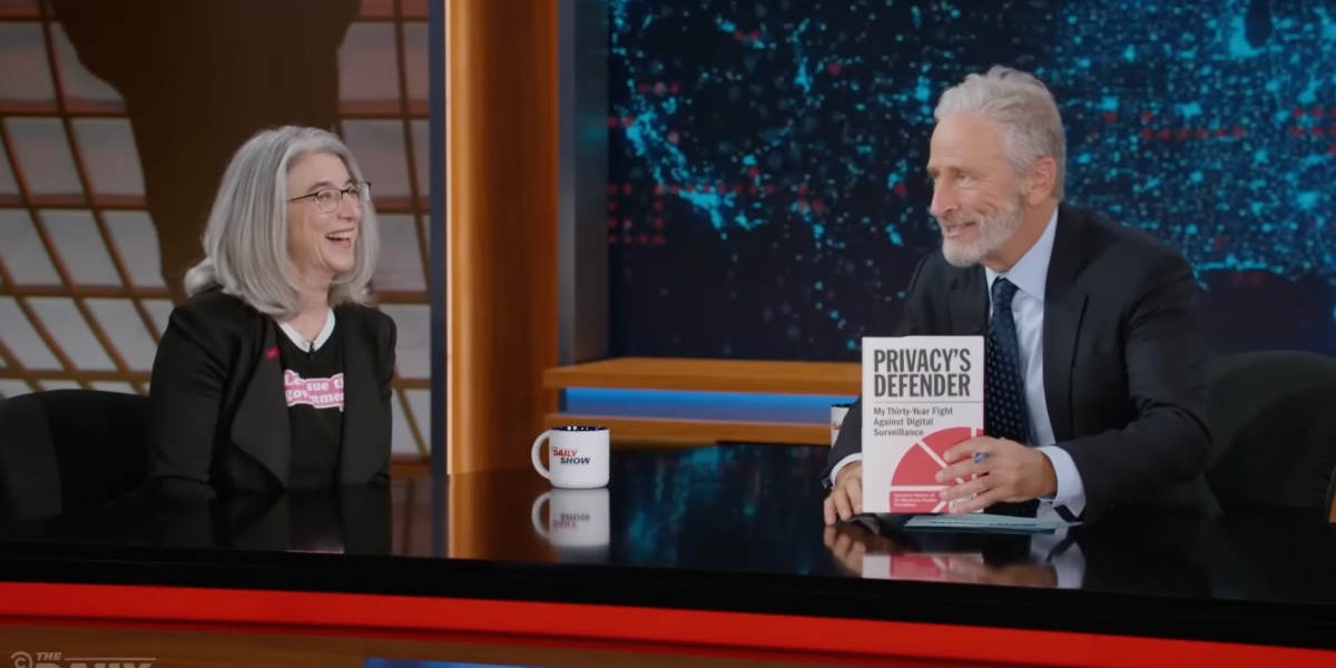 Cindy Cohn on The Daily Show: Learn More About EFF, Privacy's Defender, and Watch the Interview | Electronic Frontier Foundation
