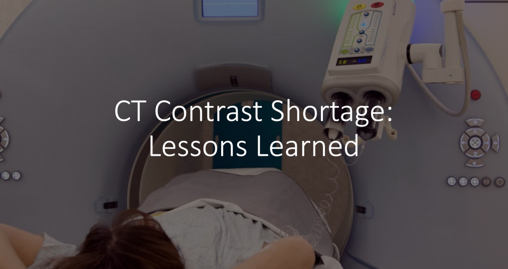 Contrast Media Shortage of 2022 – Lessons Learned - emDocs