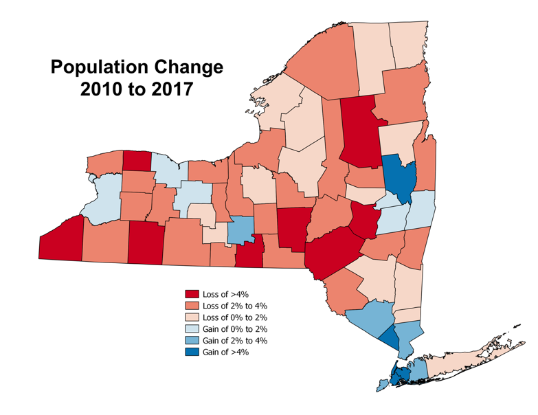 Upstate, downstate NY flatlining in latest annual Census estimates - Empire Center for Public Policy