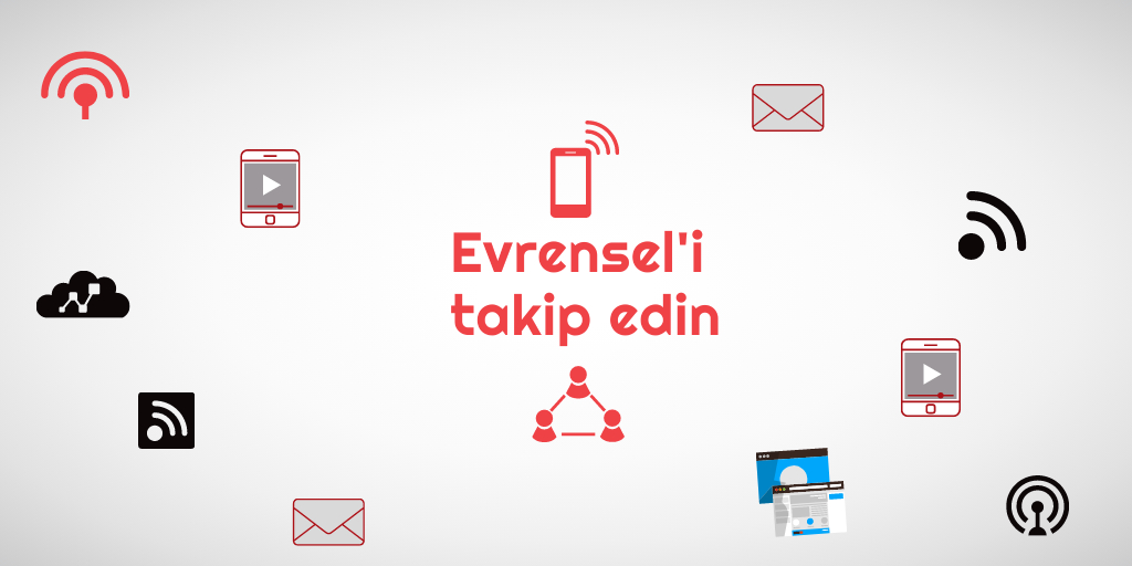 Bizi takip edin - Evrensel