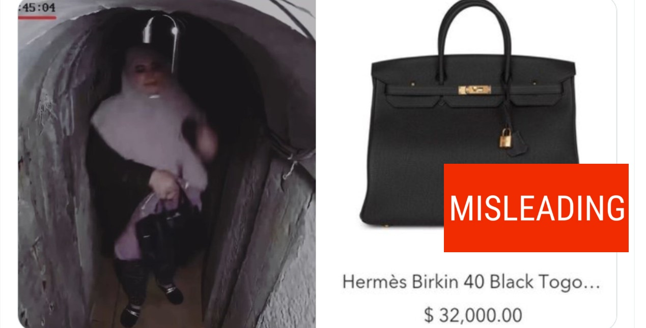 Does a photo show the wife of the late Hamas leader with a $32,000 Hermès Birkin bag? - Greece Fact Check