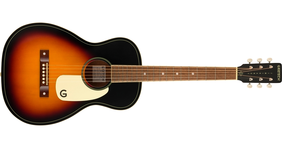 Acoustic Guitar :: Jim Dandy™ Parlor, Walnut Fingerboard, White Pickguard, Rex Burst