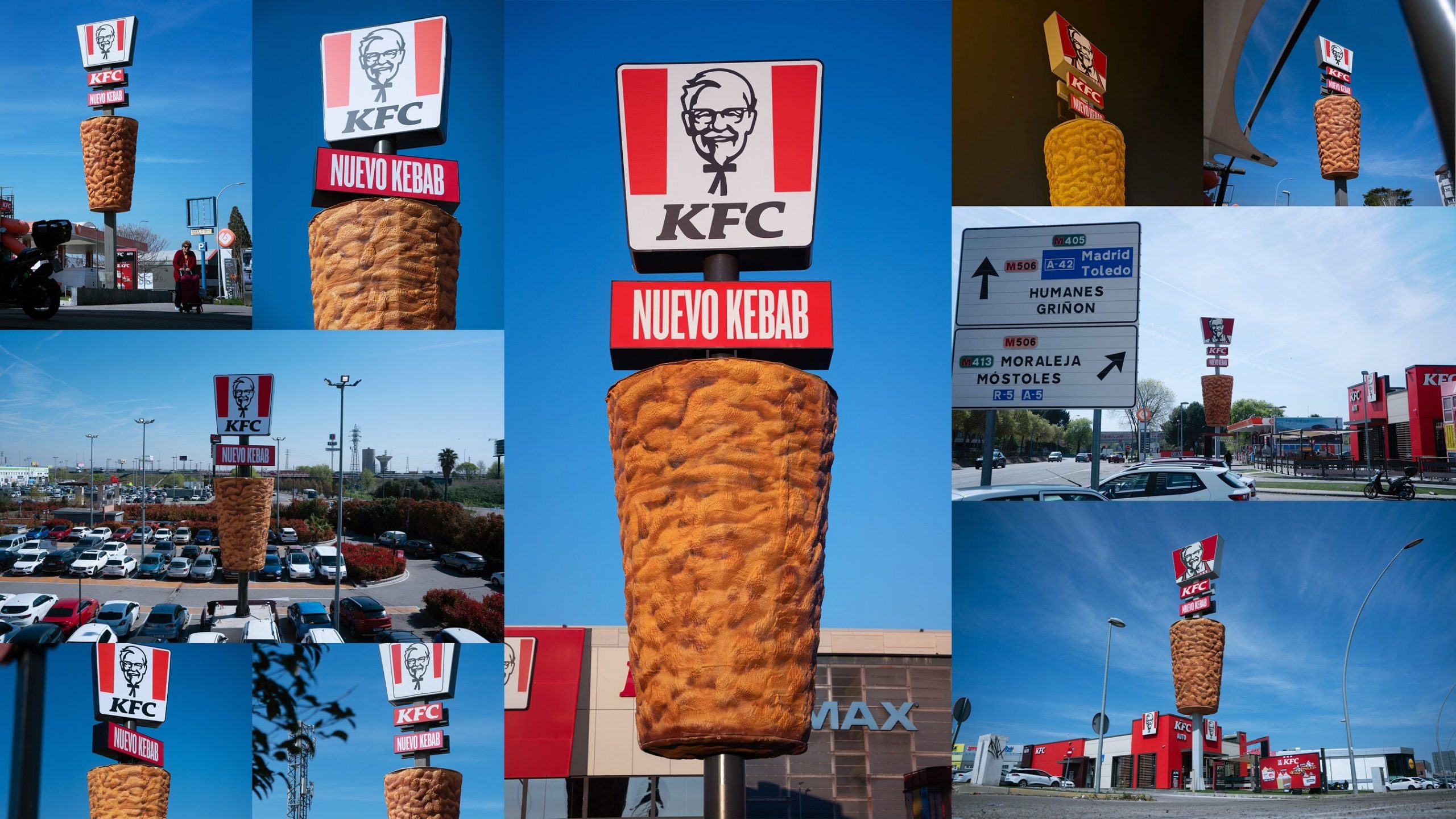 KFC Spain Launches Fried Chicken Döner With Wild Rotating Sign Stunt - Foodbeast