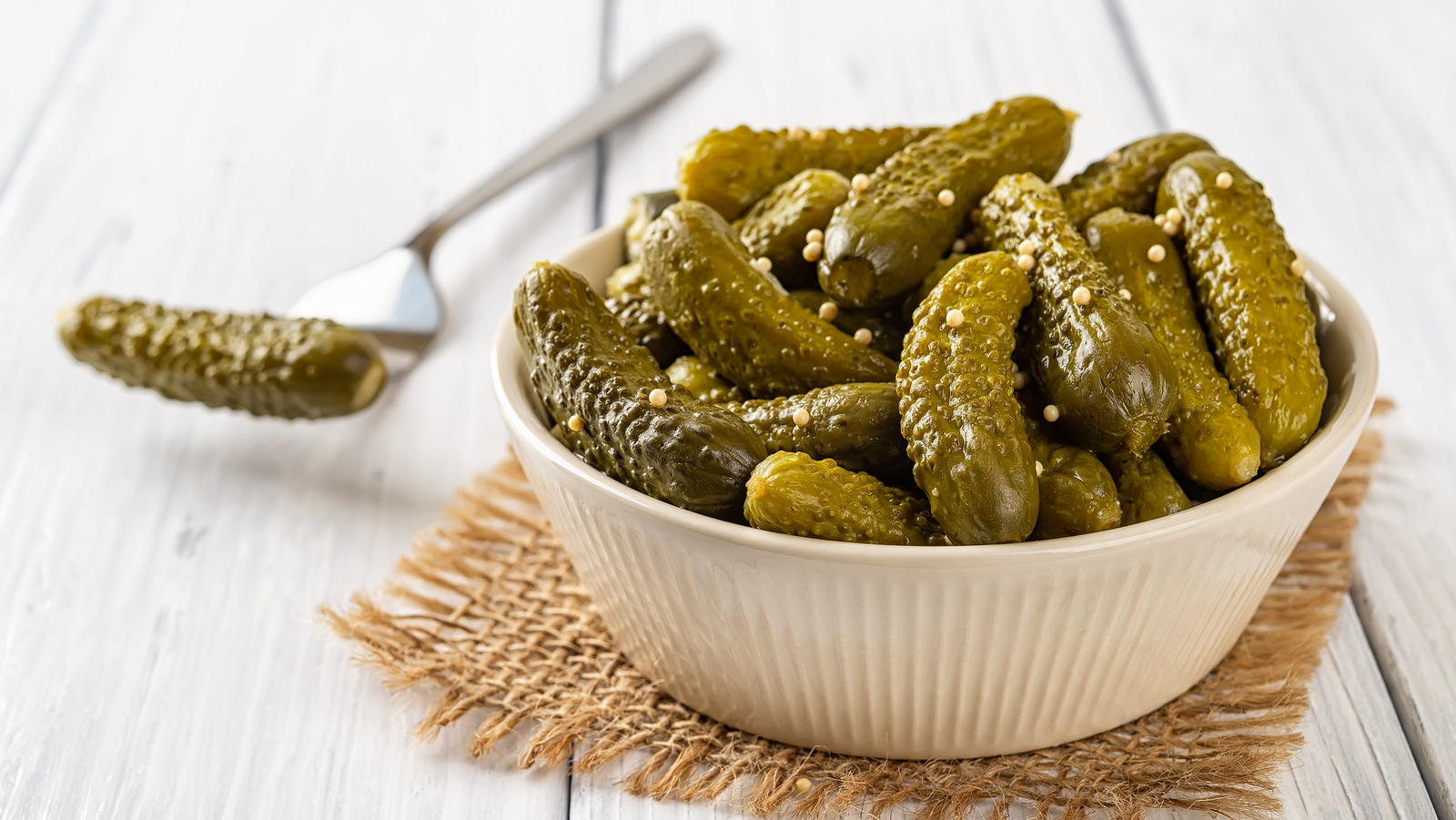 Cornichons Are Basically Small Pickles With That Same Salty Brine Flavor.