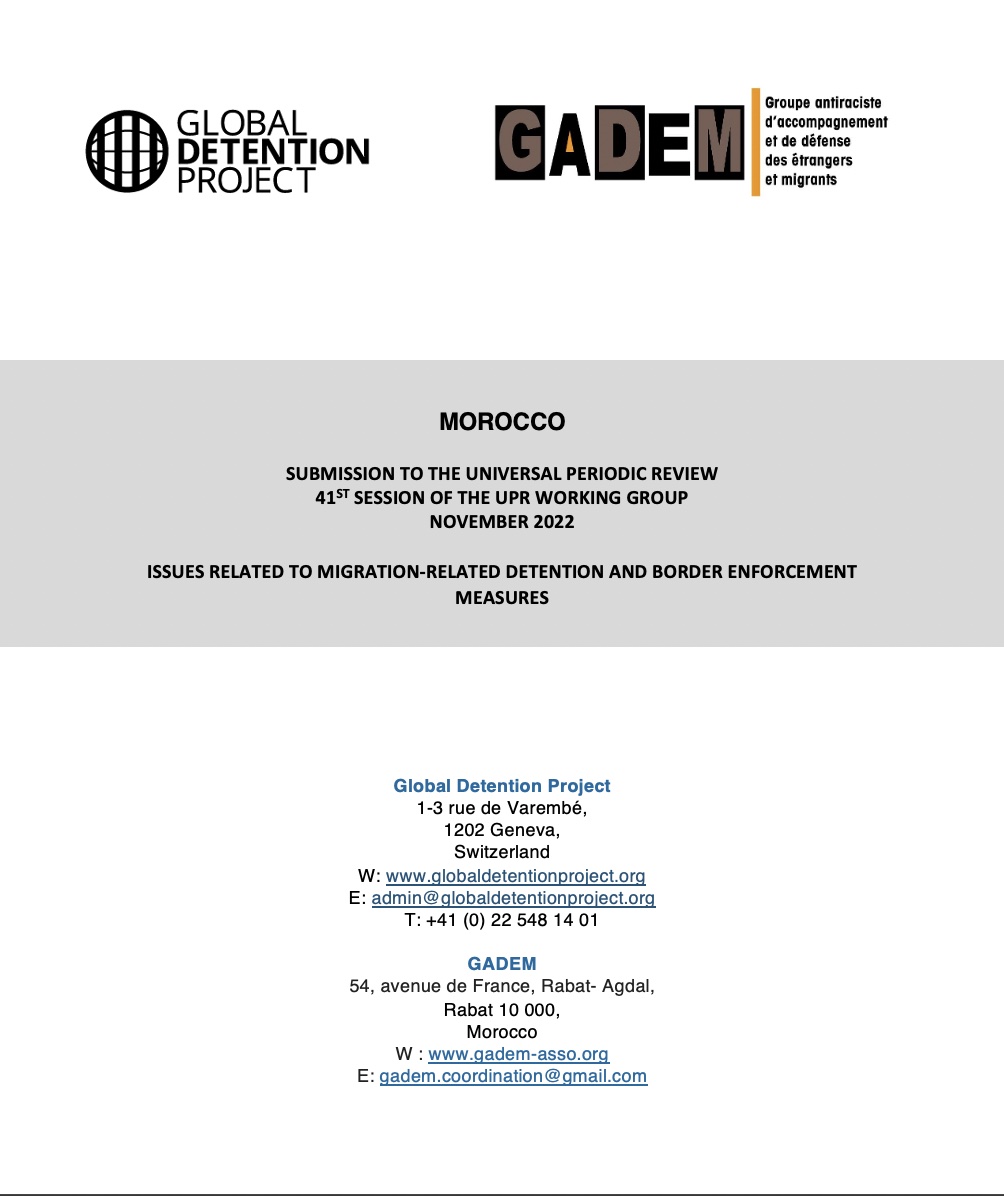 MOROCCO: Joint Submission to the Universal Periodic Review - Global Detention Project | Mapping immigration detention around the world