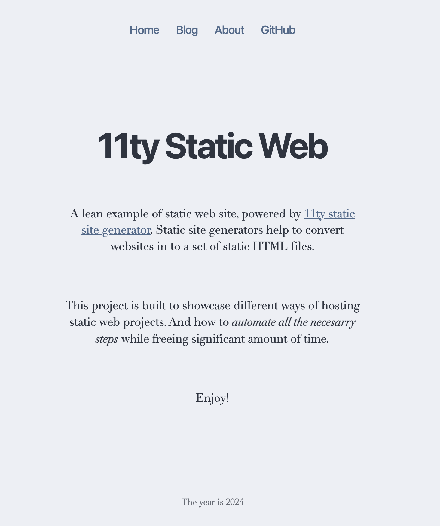 Build static website with 11ty. Part 2