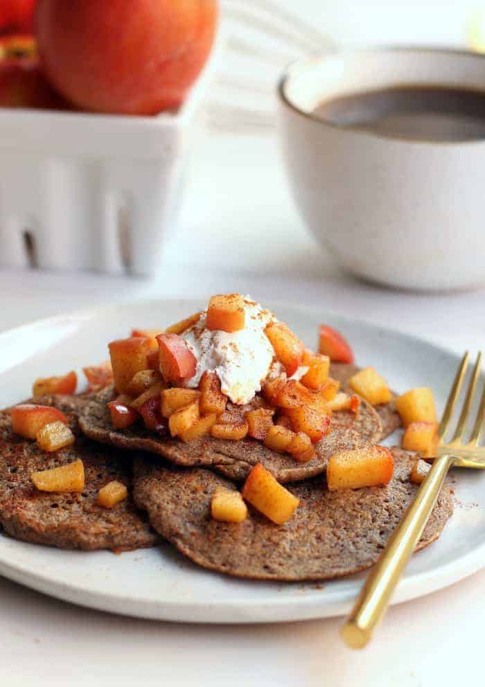 Vegan Apple Buckwheat Pancakes - Hummusapien