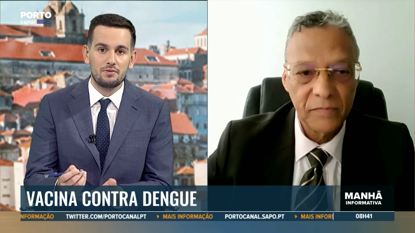 Diretor do IHMT, Filomeno Fortes, em entrevista ao Porto Canal sobre a nova vacina contra a dengue - IHMT