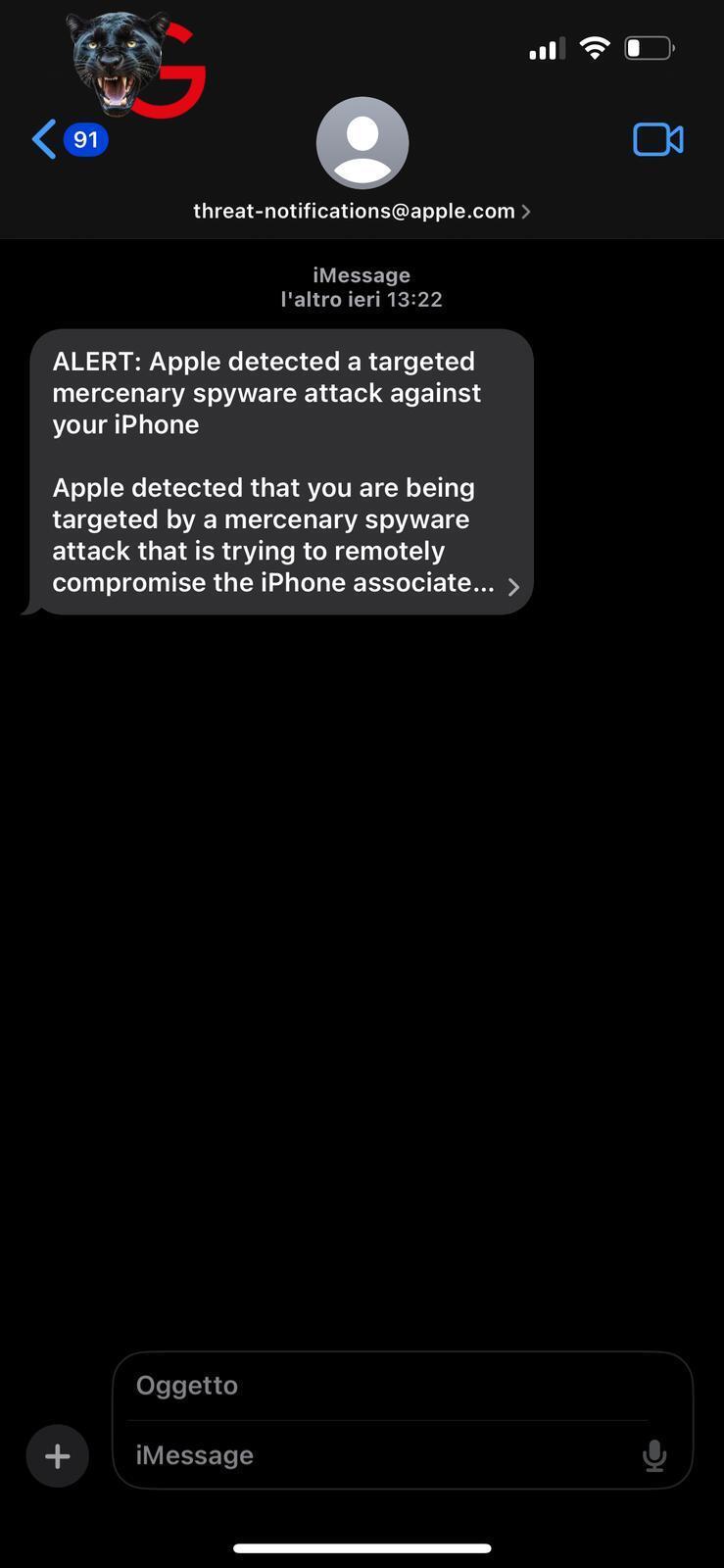 Spyware, Apple mi ha avvertita il 29 h.13,22 - ilGraffio - Macchioni