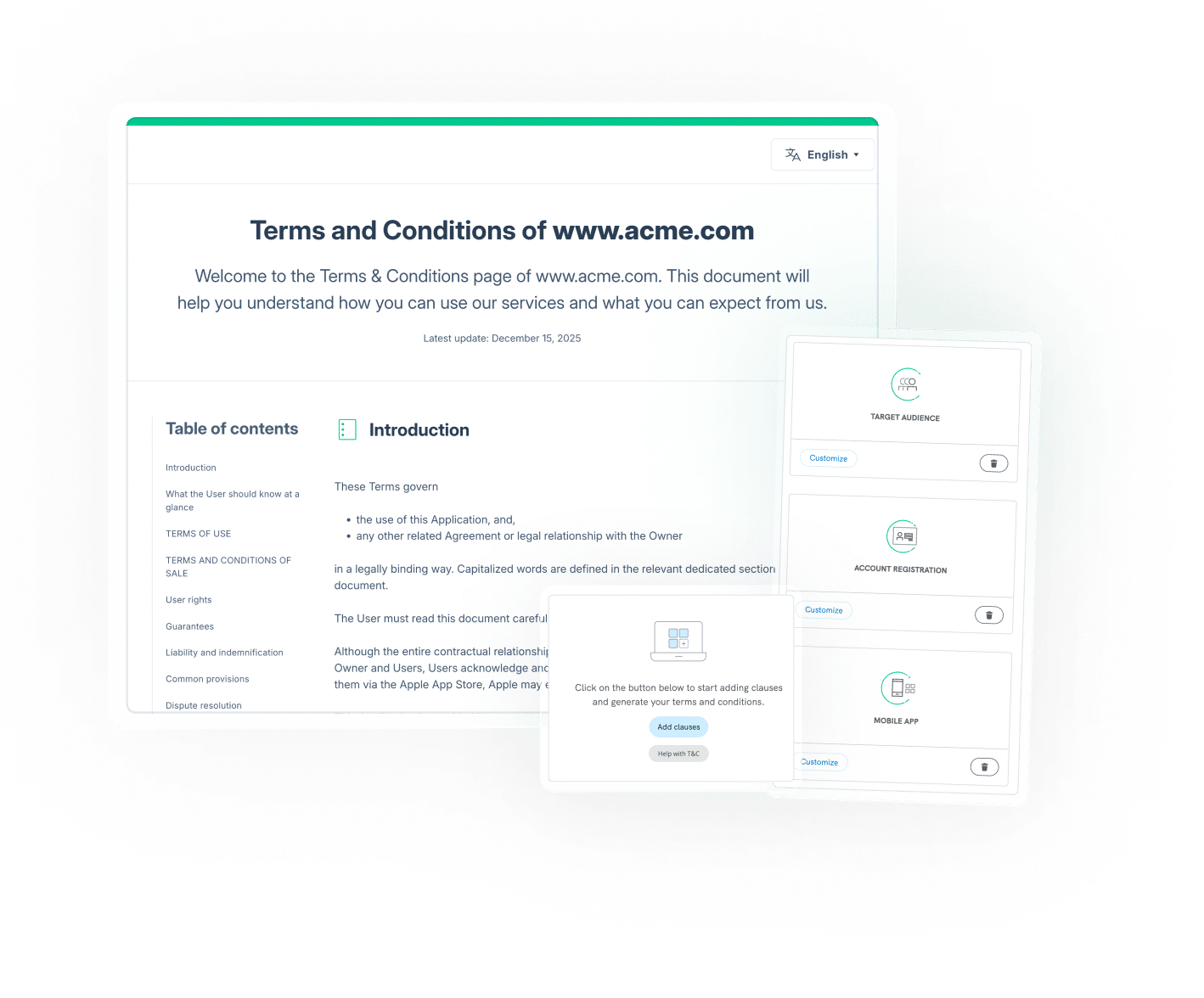 Terms and Conditions Generator | iubenda