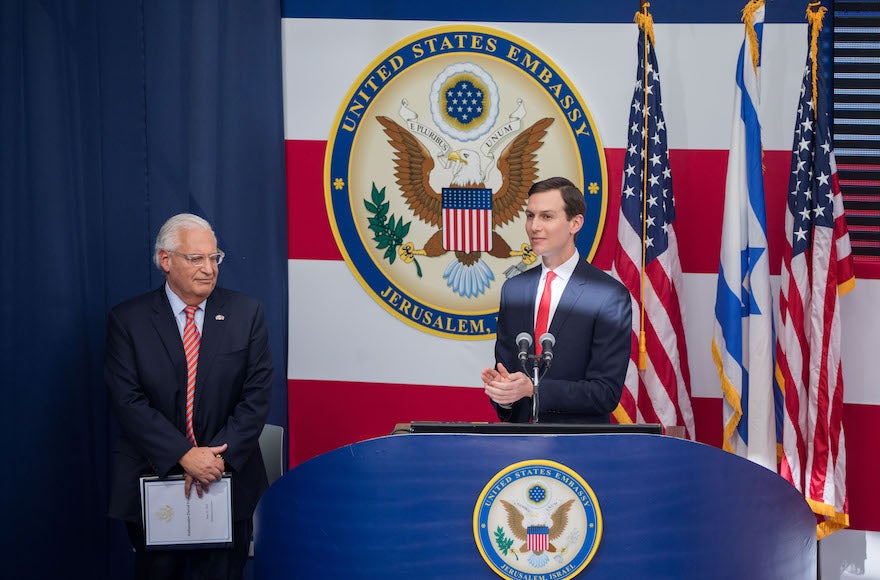 At US embassy dedication, a day for marking history and praising Trump - Jewish Telegraphic Agency