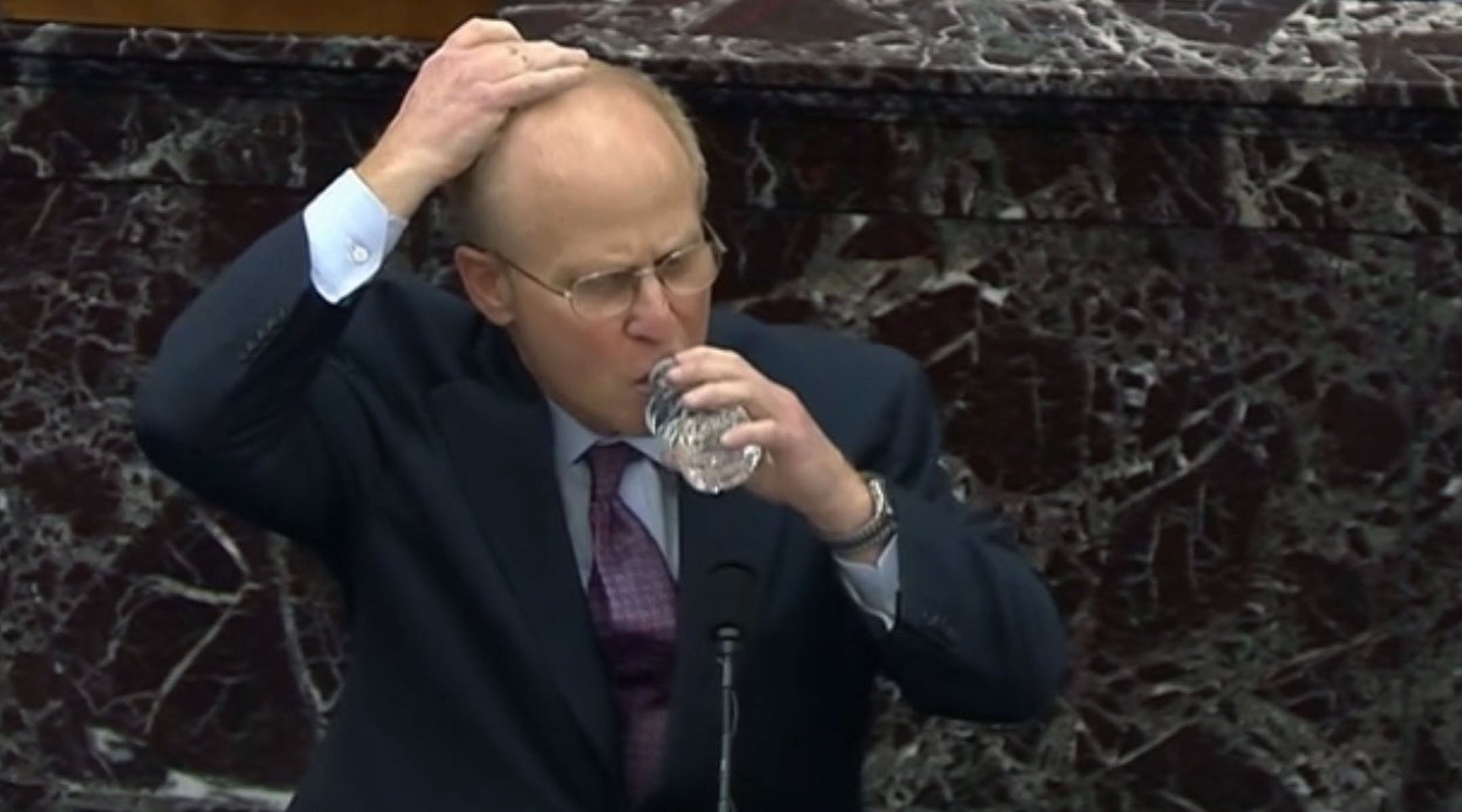 Why did Trump's impeachment lawyer David Schoen keep putting his hand on his head? - Jewish Telegraphic Agency