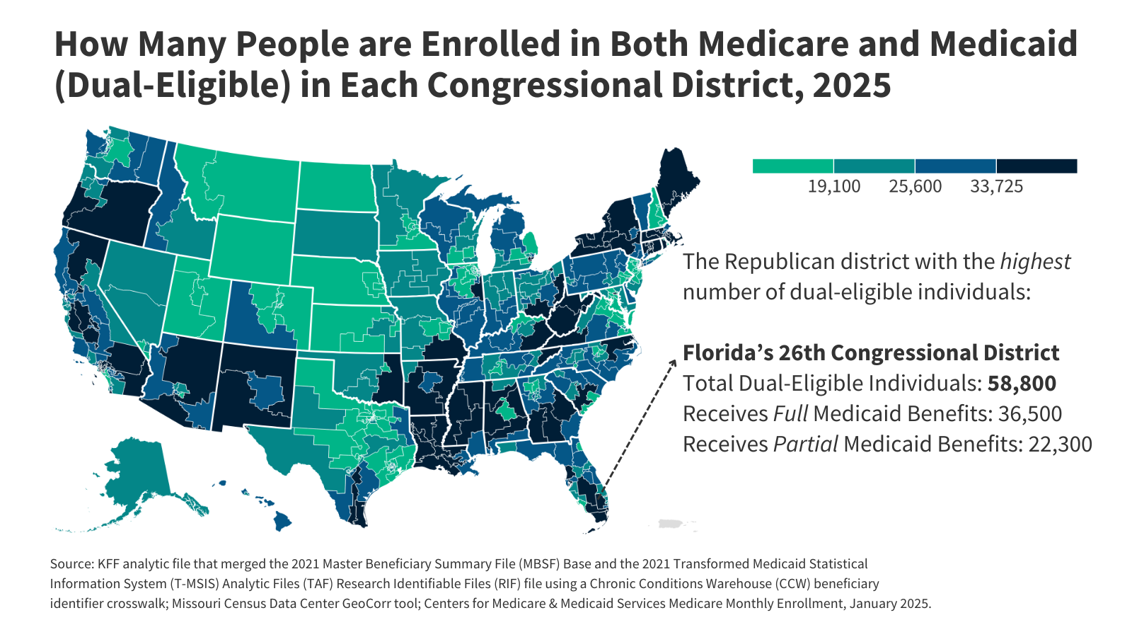 Congressional District Interactive Map: People with Medicare and Medicaid (Dual-Eligible Individuals) | KFF
