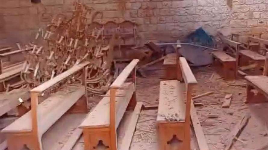 Attack in Yaroun: Israeli artillery damages Saint Georges Church - Lebanon News
