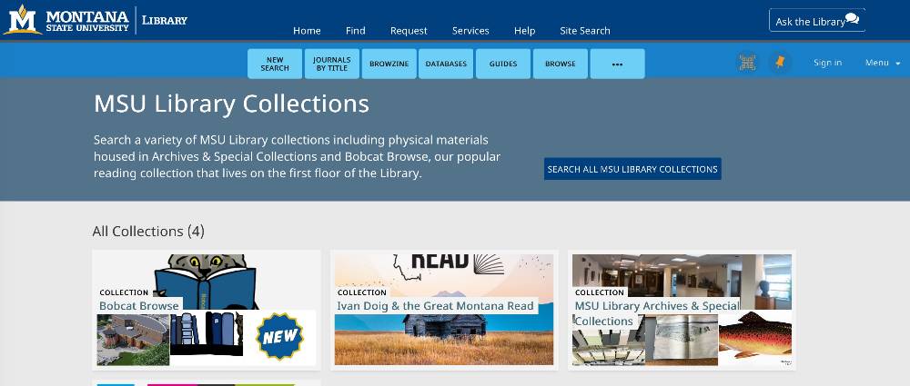 Find - MSU Library | Montana State University