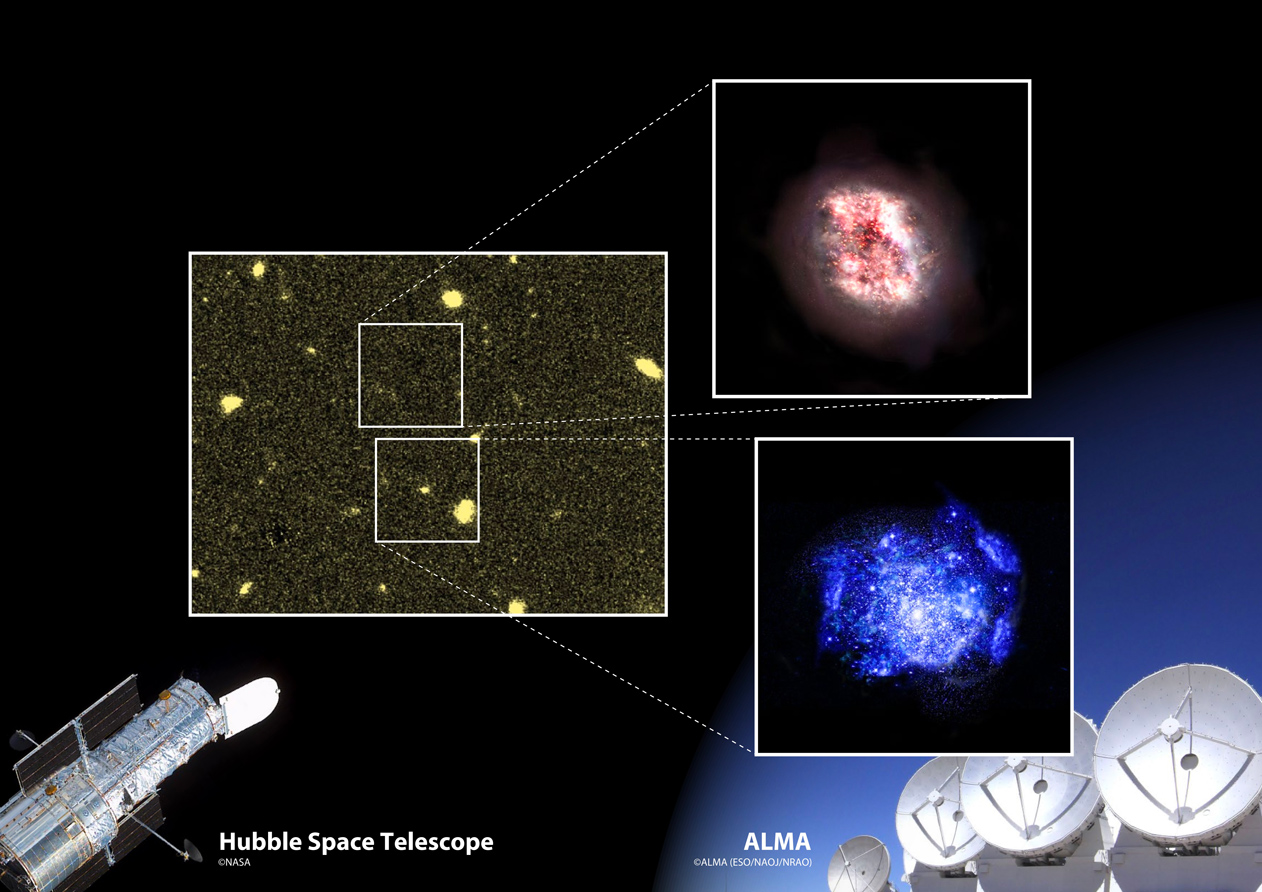 Sotto la polvere, una coppia di galassie primordiali – MEDIA INAF